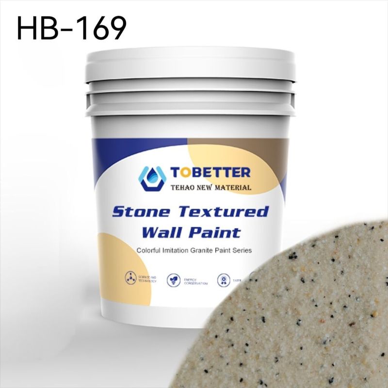 HB-169 رنگ سنگ تزئینی در خارج از خانه جایگزین لاک طبیعی رزین اکریلیک
